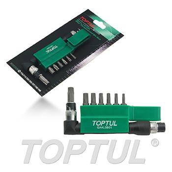 8PCS 1/4" Hex Drive Star Tamperproof Bit Set (30mm)