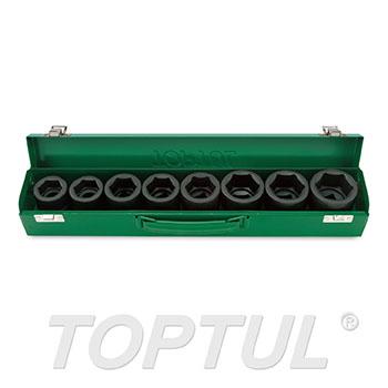 8PCS 3/4" DR. 6PT Flank Impact Socket Set