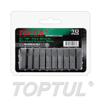 5/16" Hex Shank Slotted Insert Bits (10PCS)