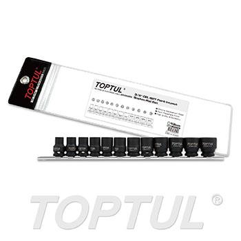 12PCS 3/8" DR. 6PT Impact Socket Rail Set