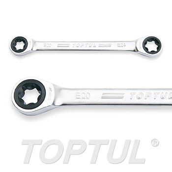 Ratchet Double E-Star Ring Wrench