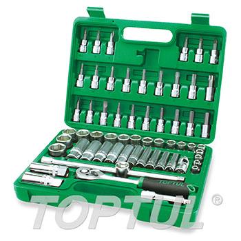60PCS Professional Grade 3/8" DR. Flank Socket Set