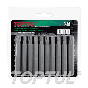 10mm Hex Shank Long Star Insert Bits (10PCS)