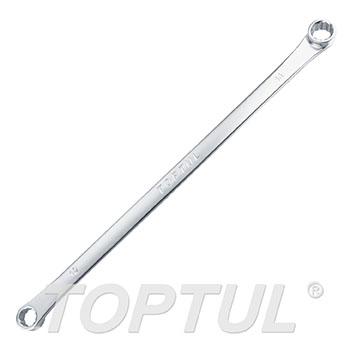 Flat Type Extra-Long Double Ring Wrench (Satin Chrome Finished)