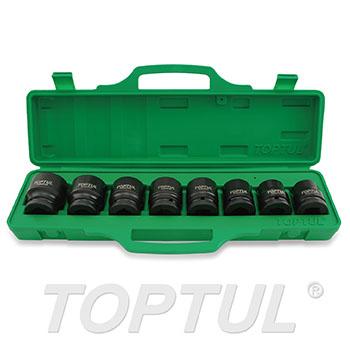 8PCS 3/4" DR. 6PT Flank Impact Socket Set (22-24mm)