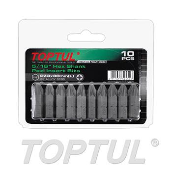 5/16" Hex Shank Pozi Insert Bits (10PCS)
