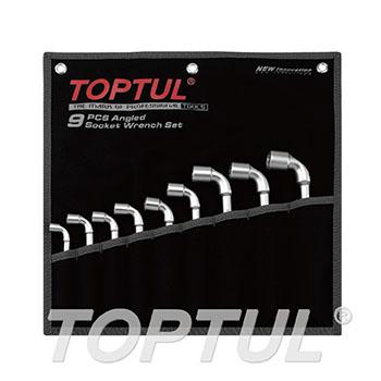 Angled Socket Wrench Set - POUCH BAG - BLACK