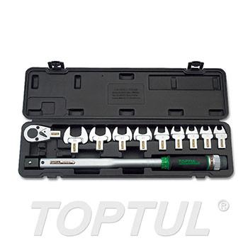 11PCS 1/2" DR. Head-Interchangeable Spanner Torque Wrench Set