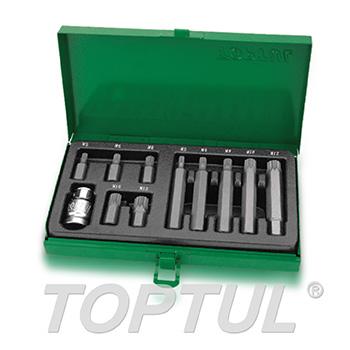 11PCS 10mm Hex Shank Spline Insert Bit Set