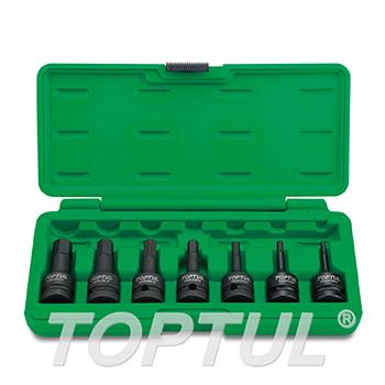 7PCS 1/2" DR. Hex Bit Impact Socket Set
