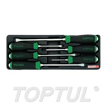 6PCS - Go-Thru Slotted & Phillips Screwdriver Set (Hexagon Steel & Hexagon Driver)