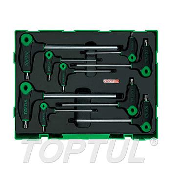 9PCS - L-Type Two Way Star & Tamperproof Key Wrench Set