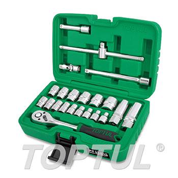 22PCS Professional Grade 3/8" DR. Flank Socket Set