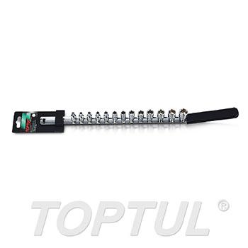 13PCS 1/4" DR. 6PT Socket Rail Set - METRIC