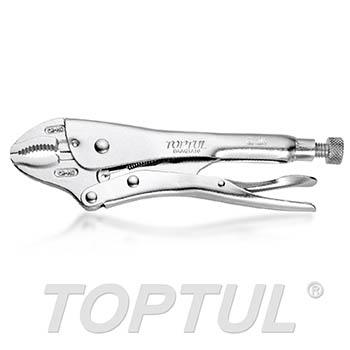 Curved Jaw Locking Pliers with Wire Cutters