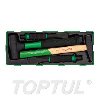 4PCS - Hammer & Soft Grip Chisel Set