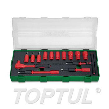 14PCS 1/4" DR. VDE 6PT Flank Socket Set