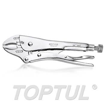 Curved Jaw Locking Pliers with Wire Cutter