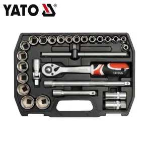 YATO YT-3875 HAND TOOLS PROFESSION CAR REPAIRS HEAVY DUTY SOCKETY WRENCH SET 1/2