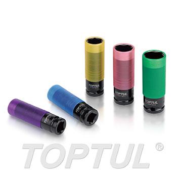 Pro-Series Thin Wall Deep Impact Sockets with Plastic Sleeves