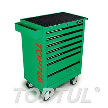 7-Drawer Mobile Tool Trolley - GENERAL SERIES - GREEN