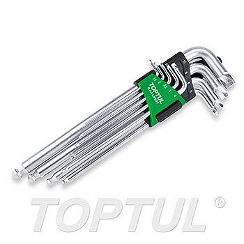 9PCS Extra Long Type Ball Point Hex Key Wrench Set (Extractor)