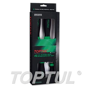 4PCS Phillips Super-Grip Screwdriver Set
