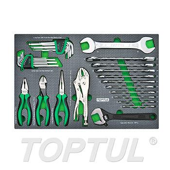 34PCS - Wrench Assortment & Pliers Set