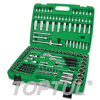 151PCS Professional Grade 1/4", 3/8" & 1/2" DR. Flank Socket Set