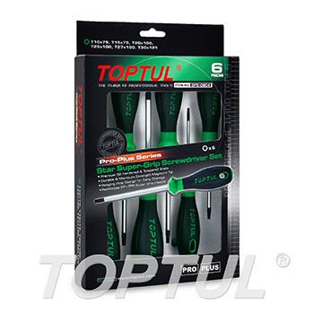 6PCS PRO-PLUS SERIES Star Super-Grip Screwdriver Set