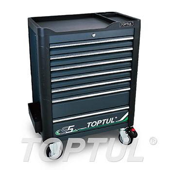 7-Drawer Mobile Tool Trolley - BUMPER SERIES - ABS Worktop