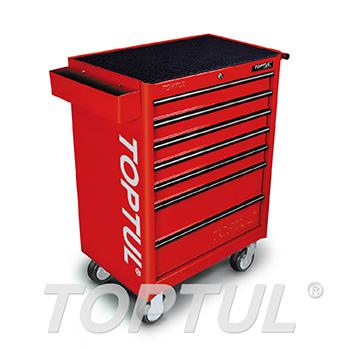 7-Drawer Mobile Tool Trolley - GENERAL SERIES - RED