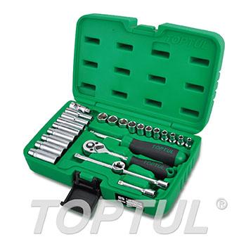 25PCS Professional Grade 1/4" DR. Flank Socket Set