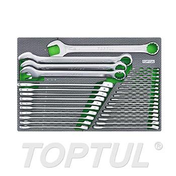 30PCS 15° Offset Standard Combination Wrench Set