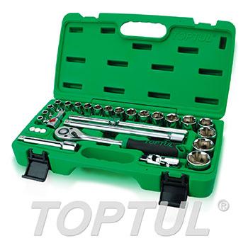 28PCS Professional Grade 1/2" DR. Flank Socket Set