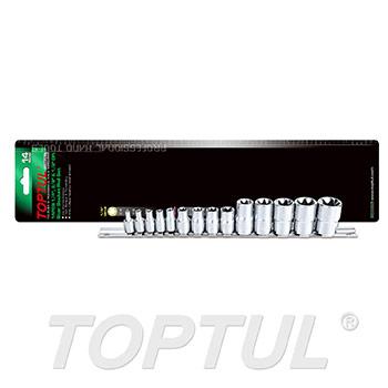 14PCS 1/4", 3/8" & 1/2" DR. Star Socket Rail Set