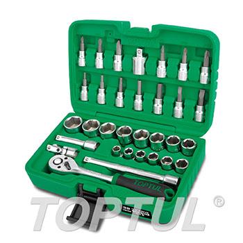 32PCS Professional Grade 3/8" DR. Flank Socket Set