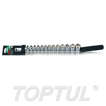 13PCS 3/8" DR. 6PT Socket Rail Set - METRIC