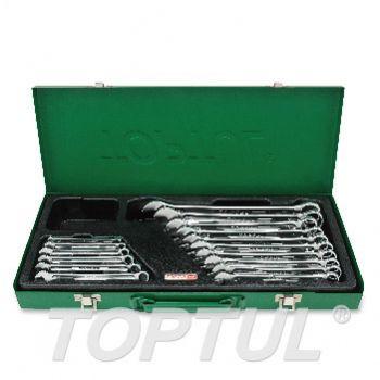 16PCS 15° Offset Hi-Performance Combination Wrench Set - METRIC