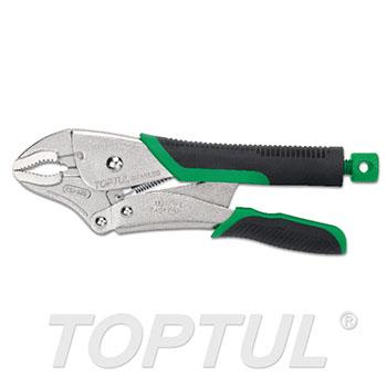 Curved Jaw Locking Pliers with Wire Cutter (Easy Release Type)