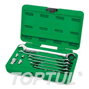 10PCS Pro-Series Ratchet Combination Wrench Set