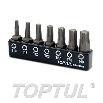 7PCS 1/4" (H) Star Screwdriver Bit Set