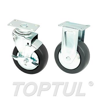 5"X2" PP Casters (1PC FIXED + 1PC SWIVEL W/LOCK)