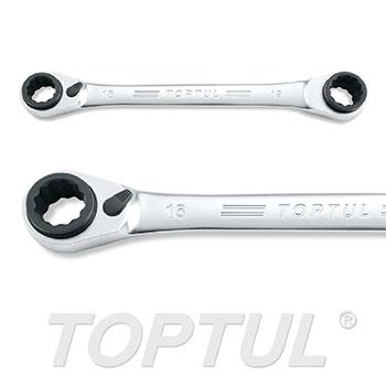 Pro-Series 4-In-1 Ratchet Double Ring Wrench