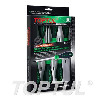 6PCS PRO-PLUS SERIES Star Tamperproof Super-Grip Screwdriver Set