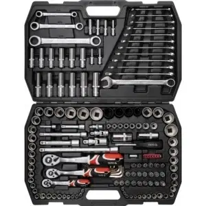 YATO Socket Sets 150Pcs Multi-Function Portable Socket Set Screw Tool Set