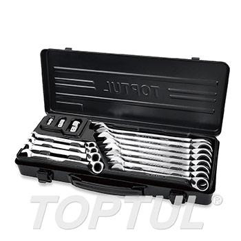 15PCS Pro-Series Reversible Ratchet Combination Wrench Set