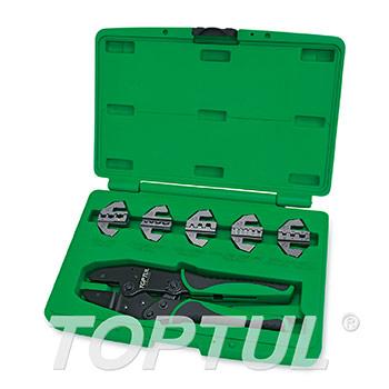6PCS Quick Interchangeable Ratchet Crimping Tool Kit