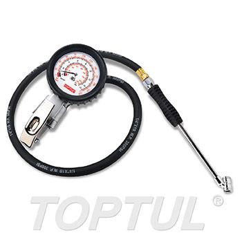 3-Function Tire Pressure Gauge W/ Dual Tire Chuck