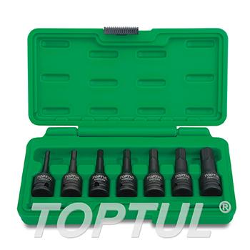 7PCS 3/8" DR. Hex Bit Impact Socket Set